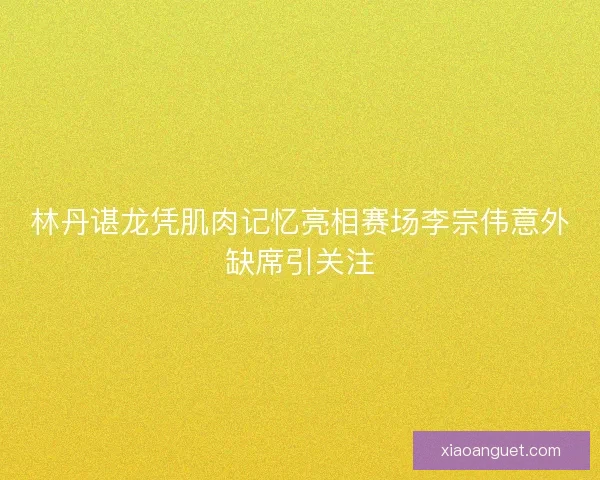林丹谌龙凭肌肉记忆亮相赛场李宗伟意外缺席引关注 林丹谌龙凭肌肉记忆亮相赛场李宗伟意外缺席引关注